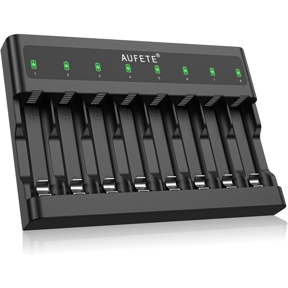 AUFETE 8-Bay AA AAA Battery Charger