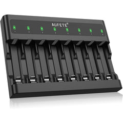 AUFETE 8-Bay AA AAA Battery Charger