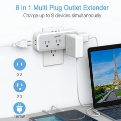 AUFETE Multi Plug Outlet Extender