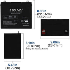 SEGUMA 12V 8AH Rechargeable AGM Battery
