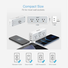 AUFETE Multi Plug Outlet Extender