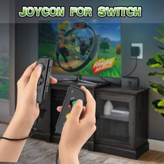 Nintendo switch joy-con left and right hand controllers black (model: 5098)