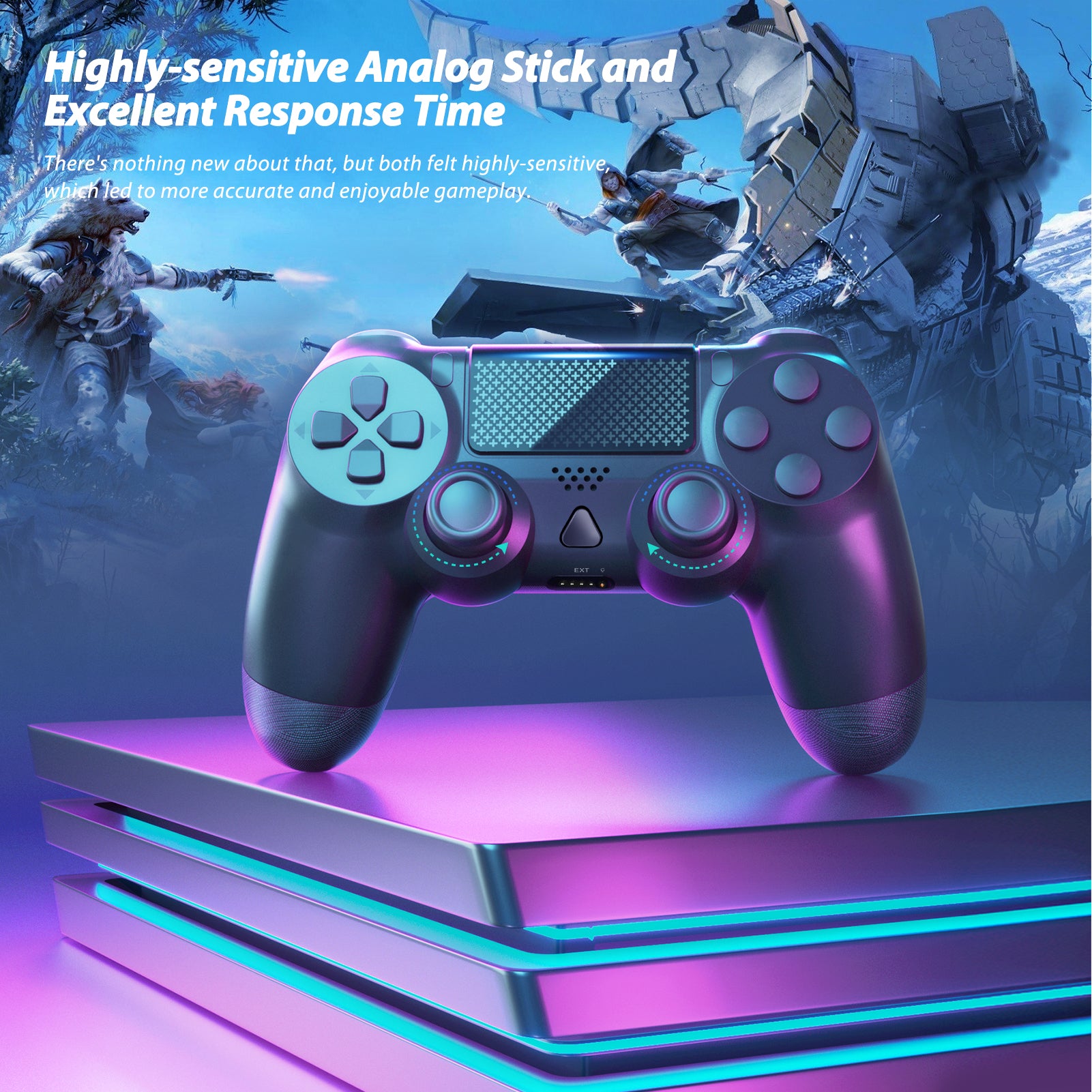 arbejde Antipoison type YCCTEAM Wireless Game Controller Compatible with PS-4/ Slim/Pro Consol