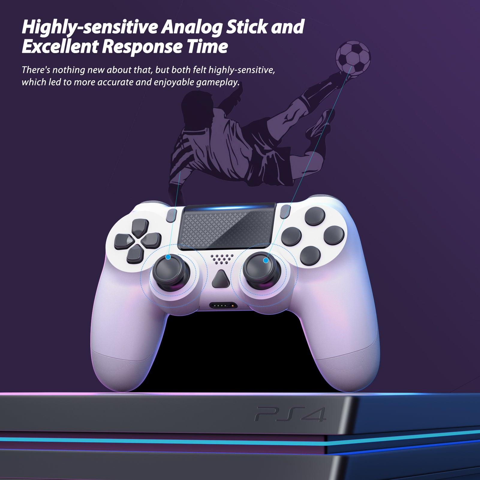 syg dygtige Synes YCCTEAM Wireless Game Controller Compatible with PS-4 Console /Android