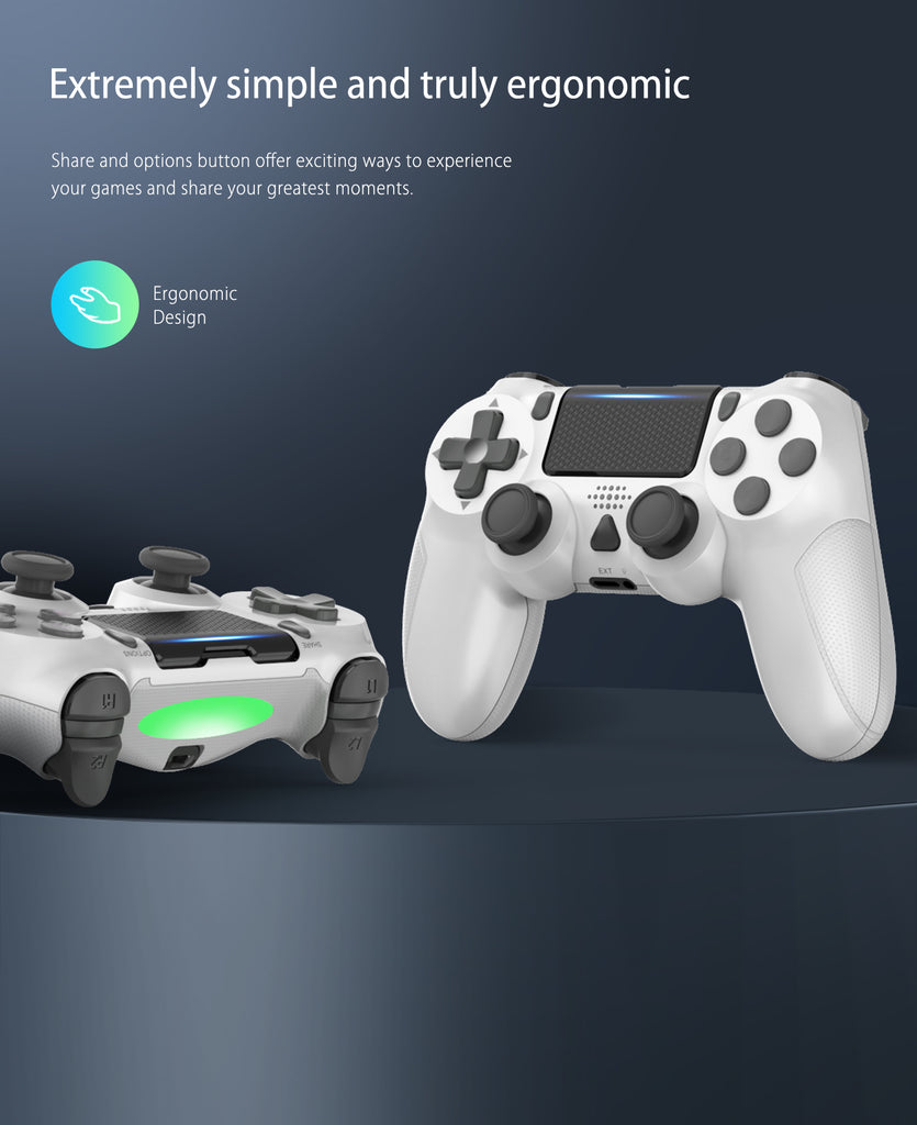 YCCTEAM Wireless Game Controller with Builtin 1000mAh Rechargeable Ba