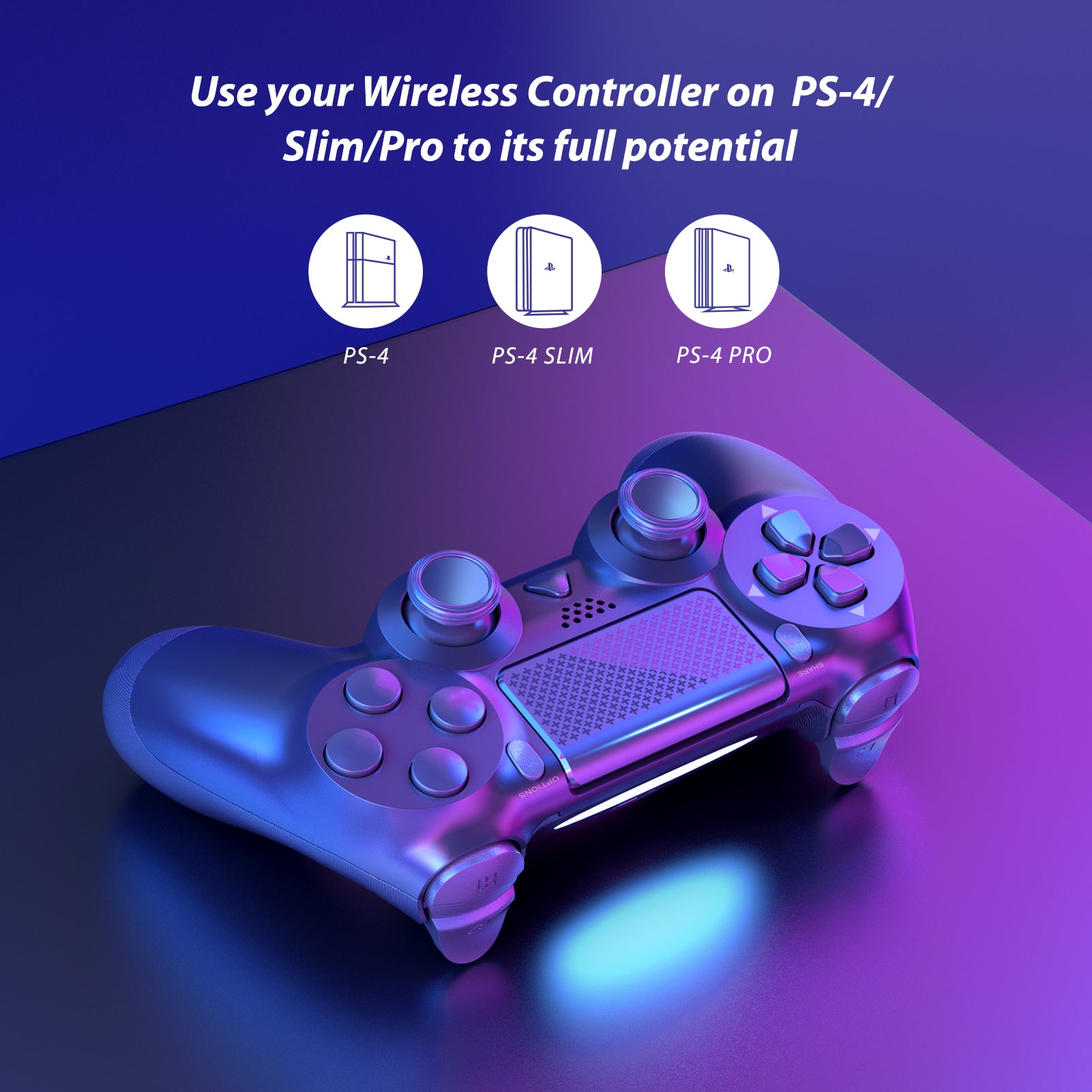 YCCTEAM Wireless Game Controller Compatible with PS/ Slim/Pro Consol