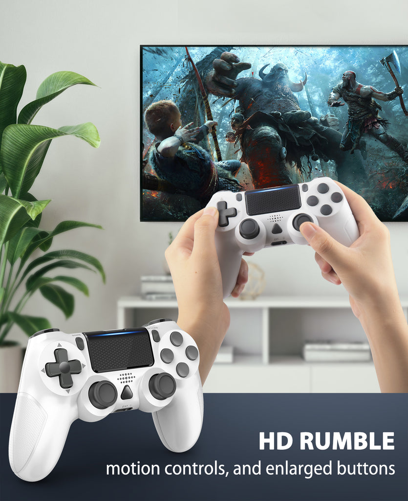 YCCTEAM Wireless Game Controller with Builtin 1000mAh Rechargeable Ba