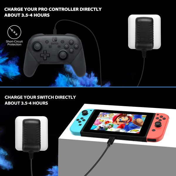 Charging Dock for Switch JoyCons and Console with AC Adapter，Nintendo